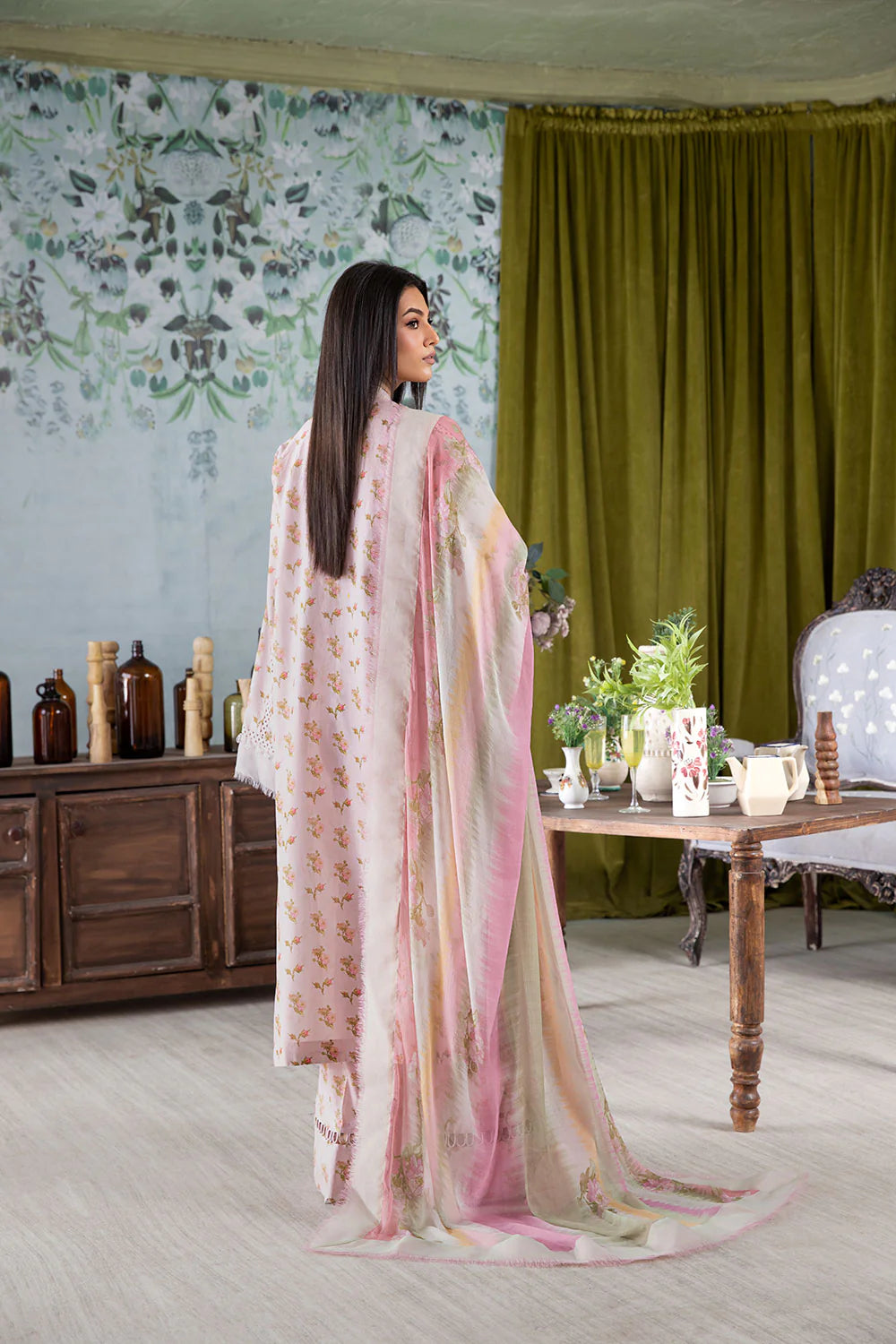 Blush Blossom – Embroidered Lawn 3PC