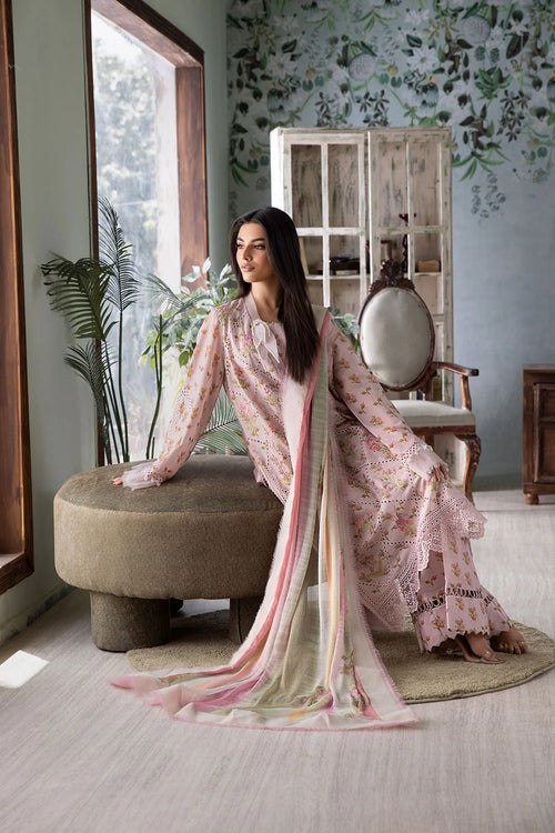 Blush Blossom – Embroidered Lawn 3PC