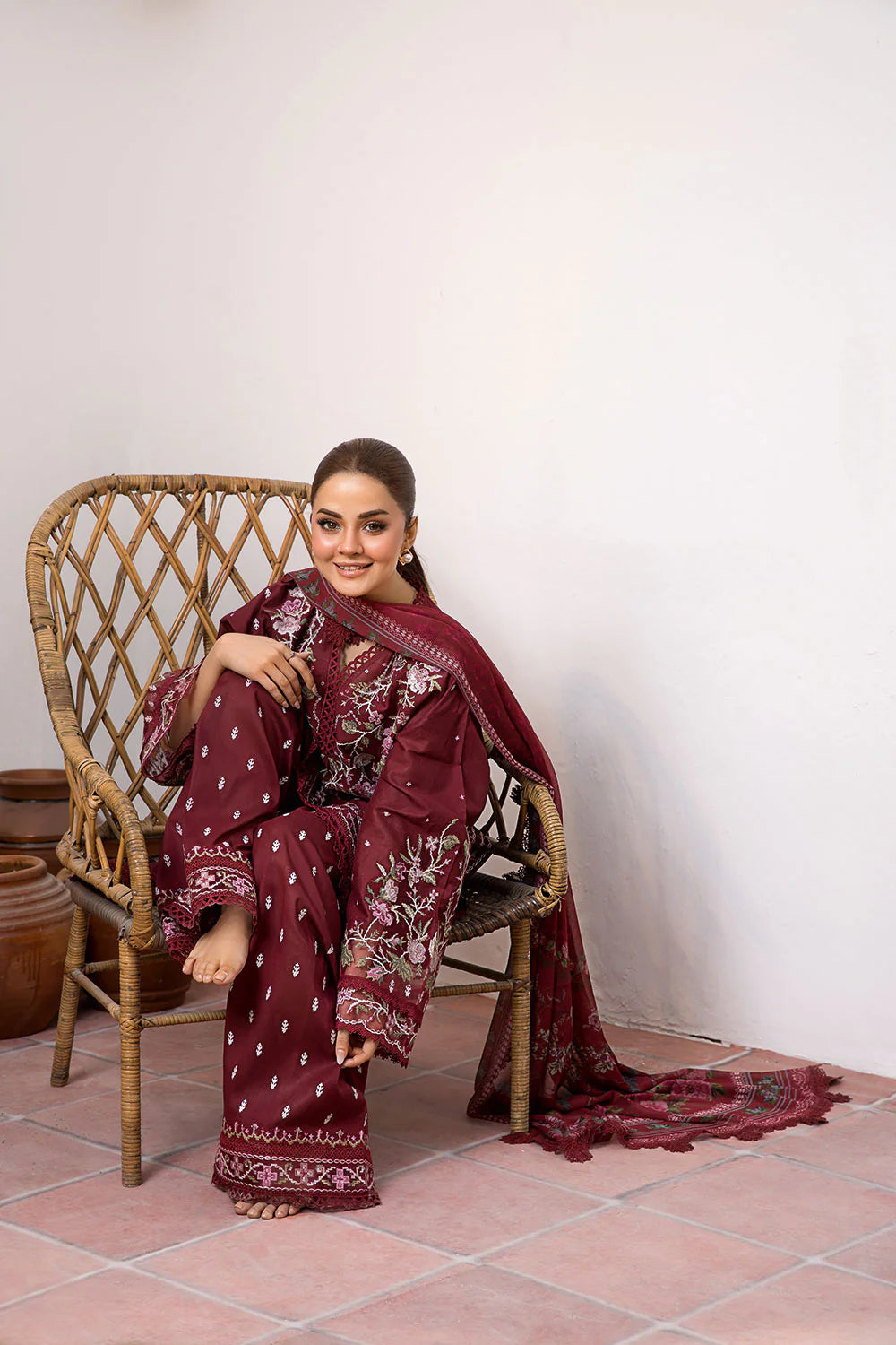 Riwaya Elegance – Embroidered Lawn 3PC
