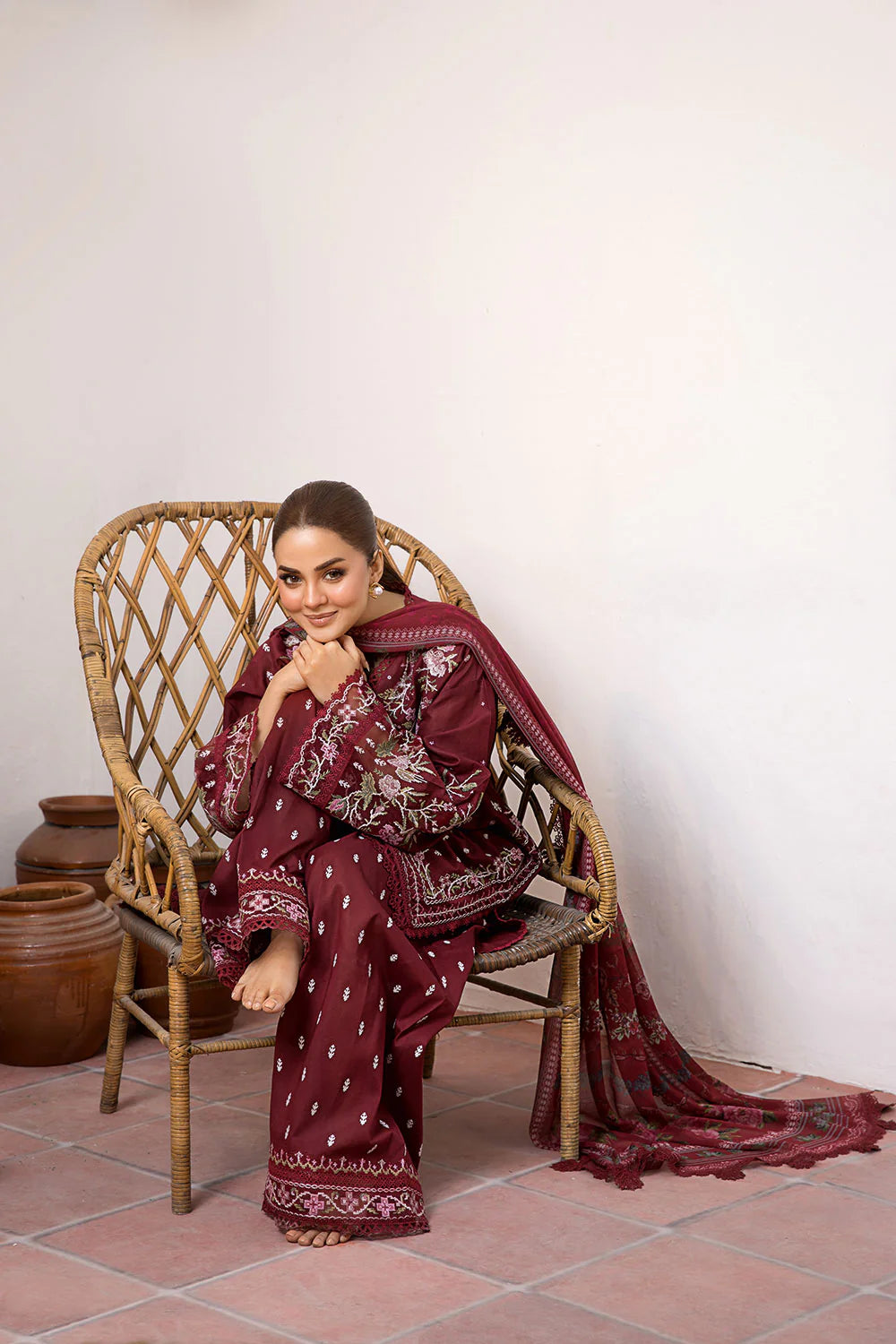 Riwaya Elegance – Embroidered Lawn 3PC