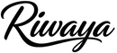 The word 'Riwaya' is shown in black cursive script centered on a plain white background.