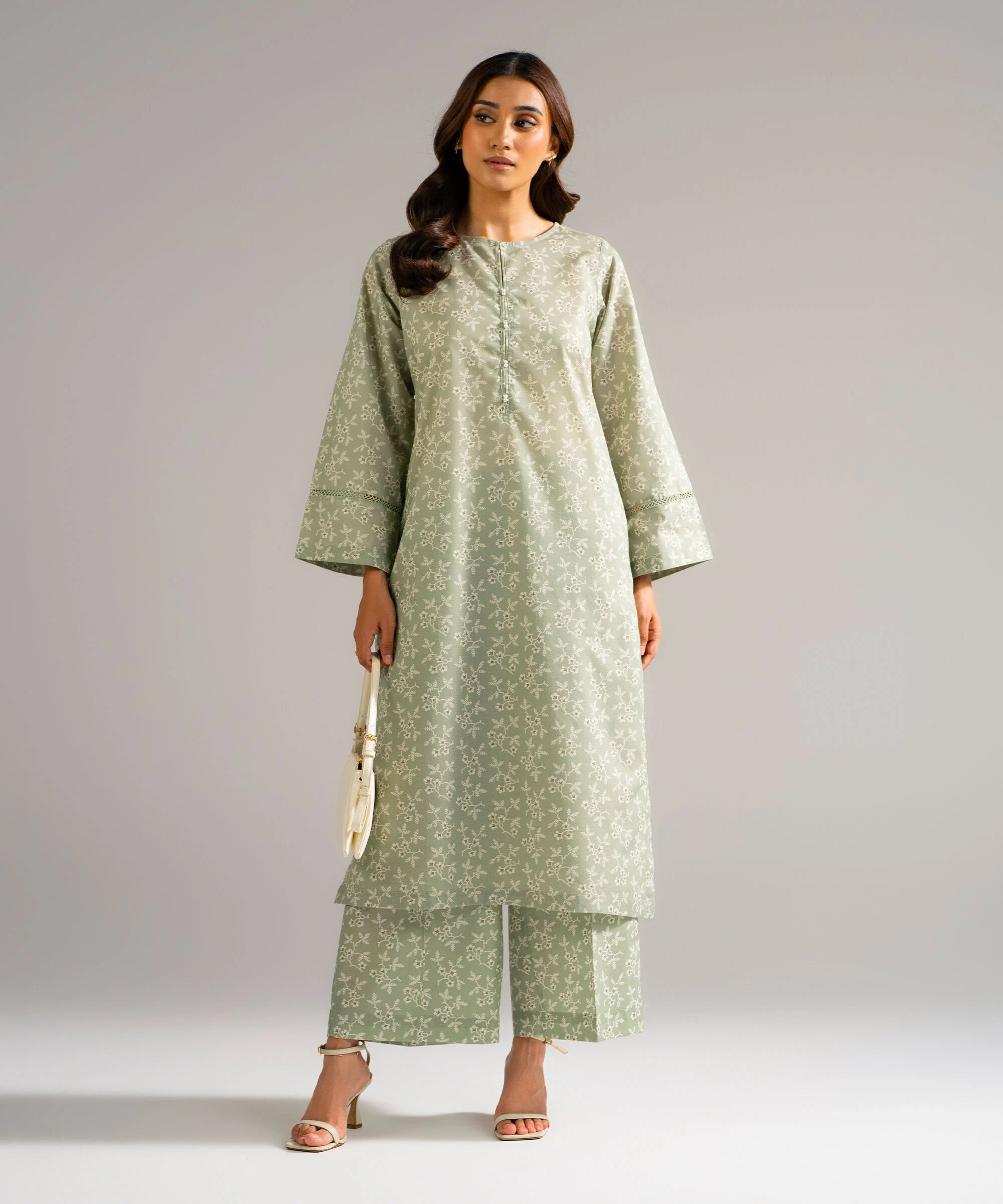 Printed Zari Lawn Shirt