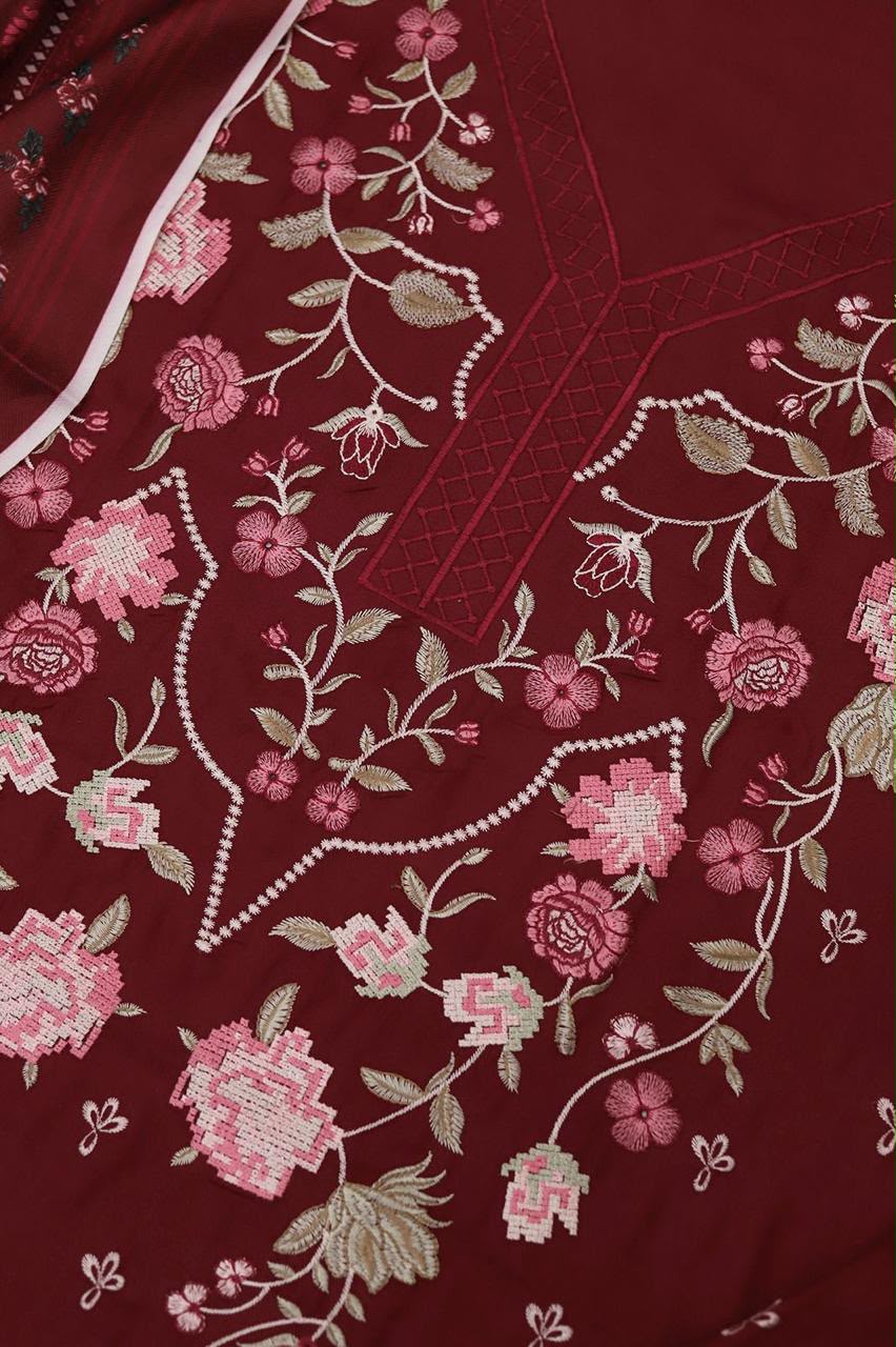 Riwaya Elegance – Embroidered Lawn 3PC