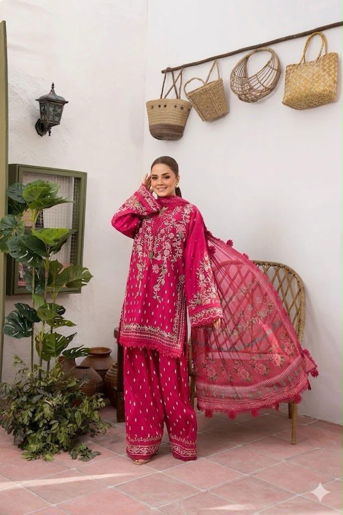 Riwaya Elegance – Embroidered Lawn 3PC