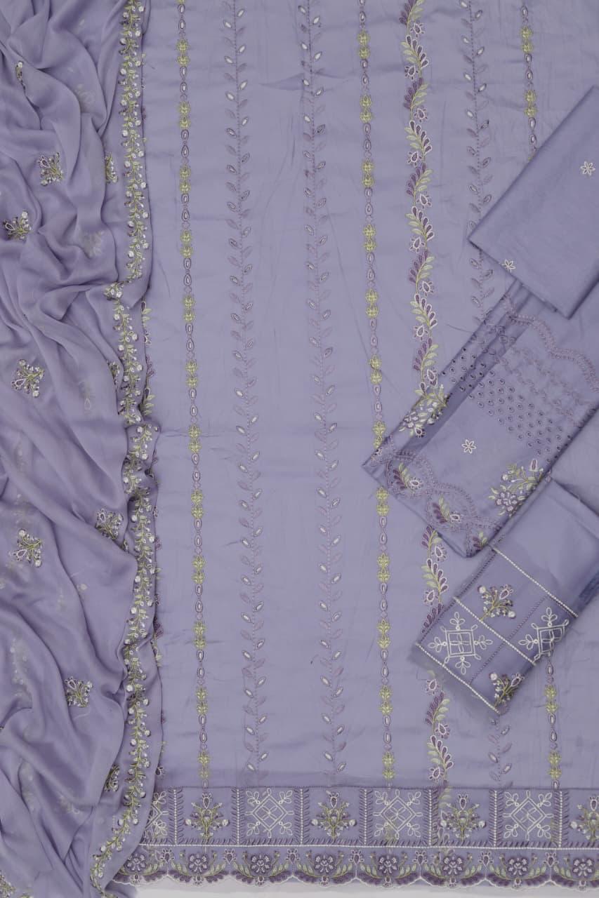 Lavender Grace – Embroidered Lawn 3PC